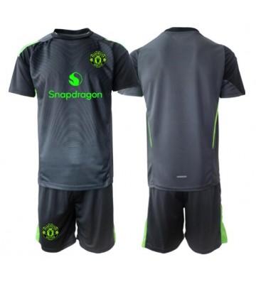 Manchester United Målvakt Borta Kläder Barn 2025-26 Kortärmad (+ Korta byxor)